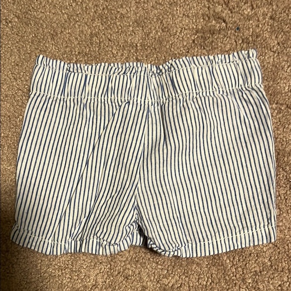 Carter’s Girls Blue and White Striped Shorts - Picture 3 of 3